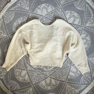 H&M cross back crème knit sweater